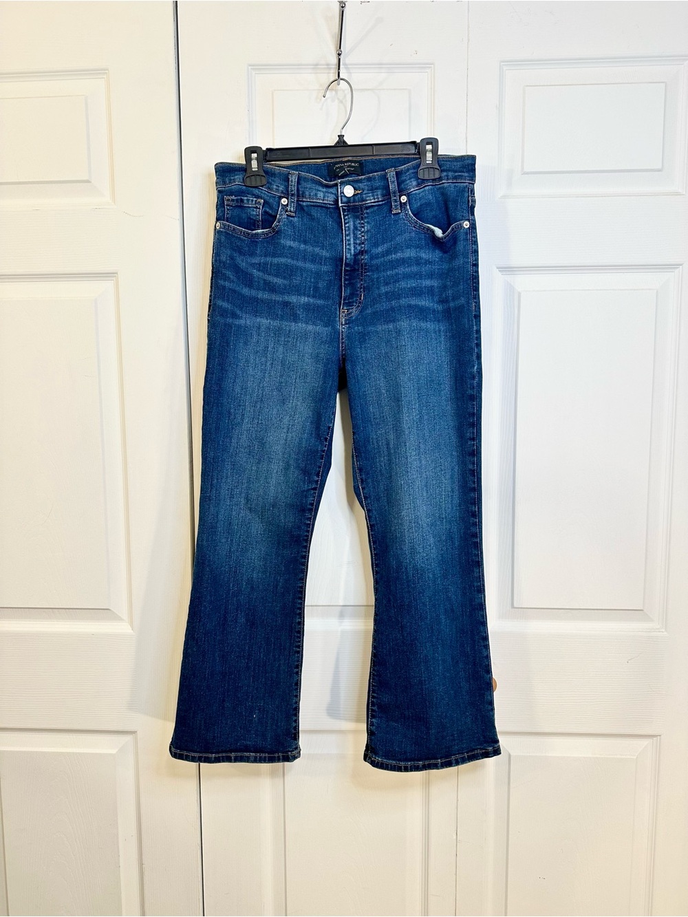 Banana Republic Dark Wash High Rise Cropped Bootcut Jeans 12/31